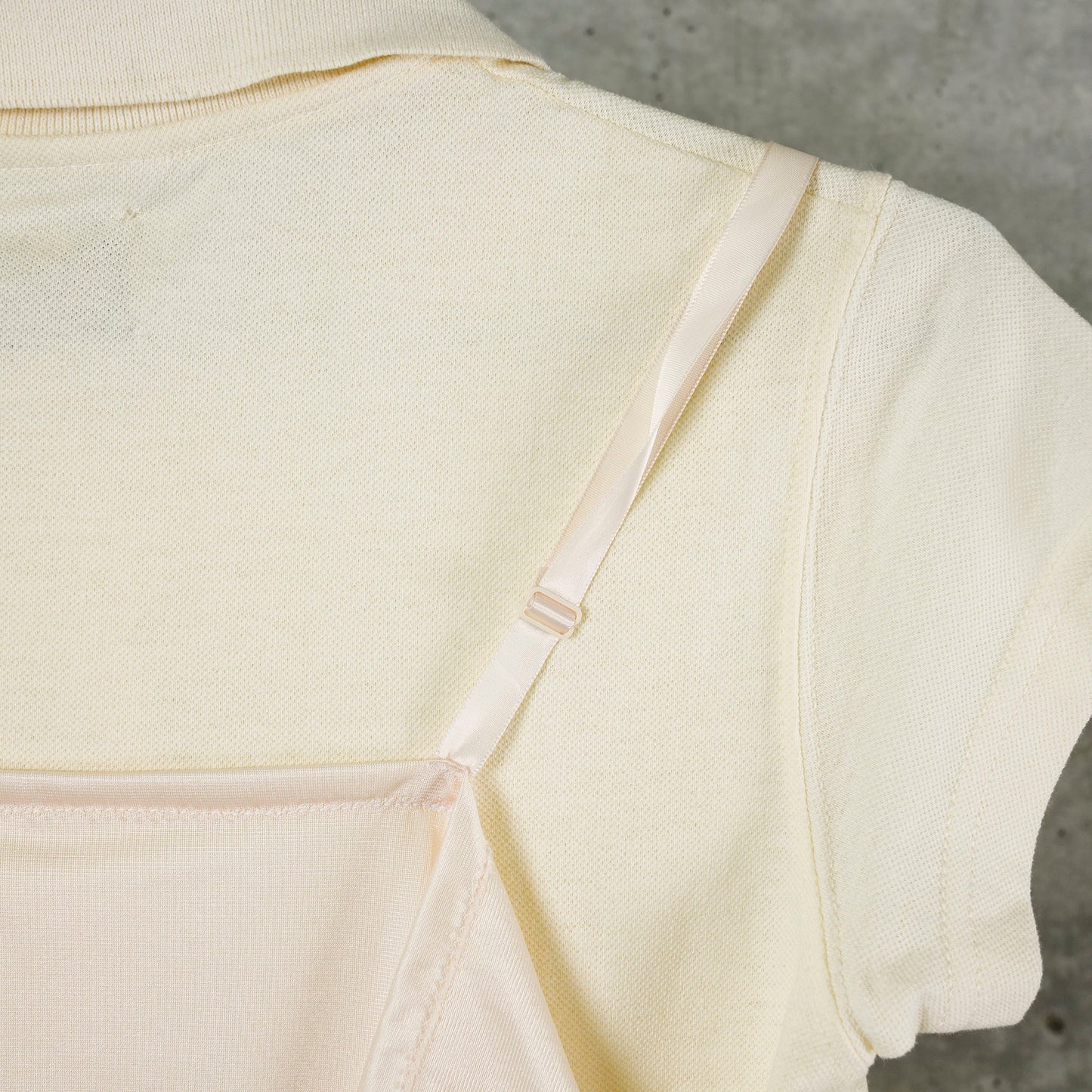 WRINKLY POLO / MILKY YELLOW+BEIGE