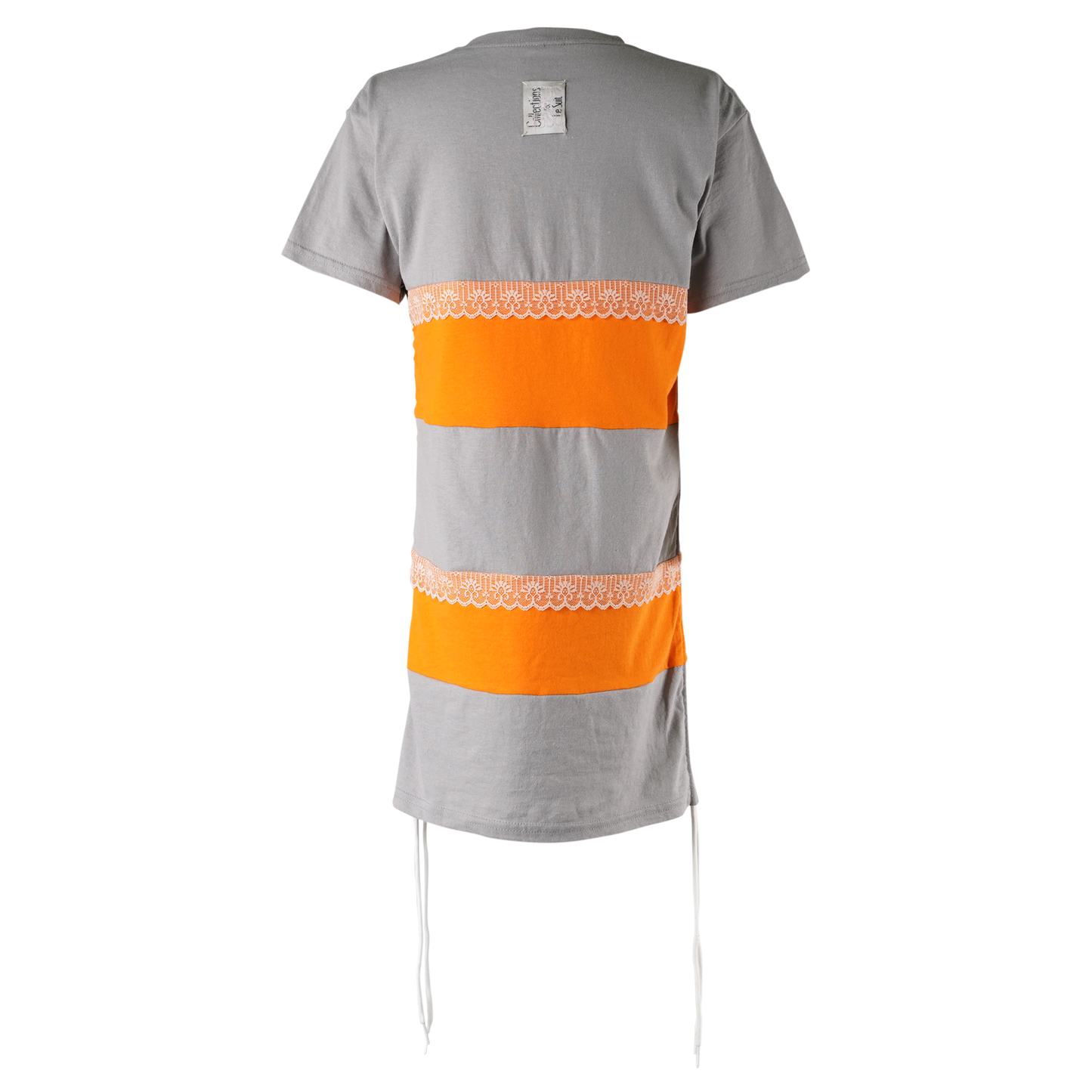 ENGUSANADO DRESS / ORANGE+GREY