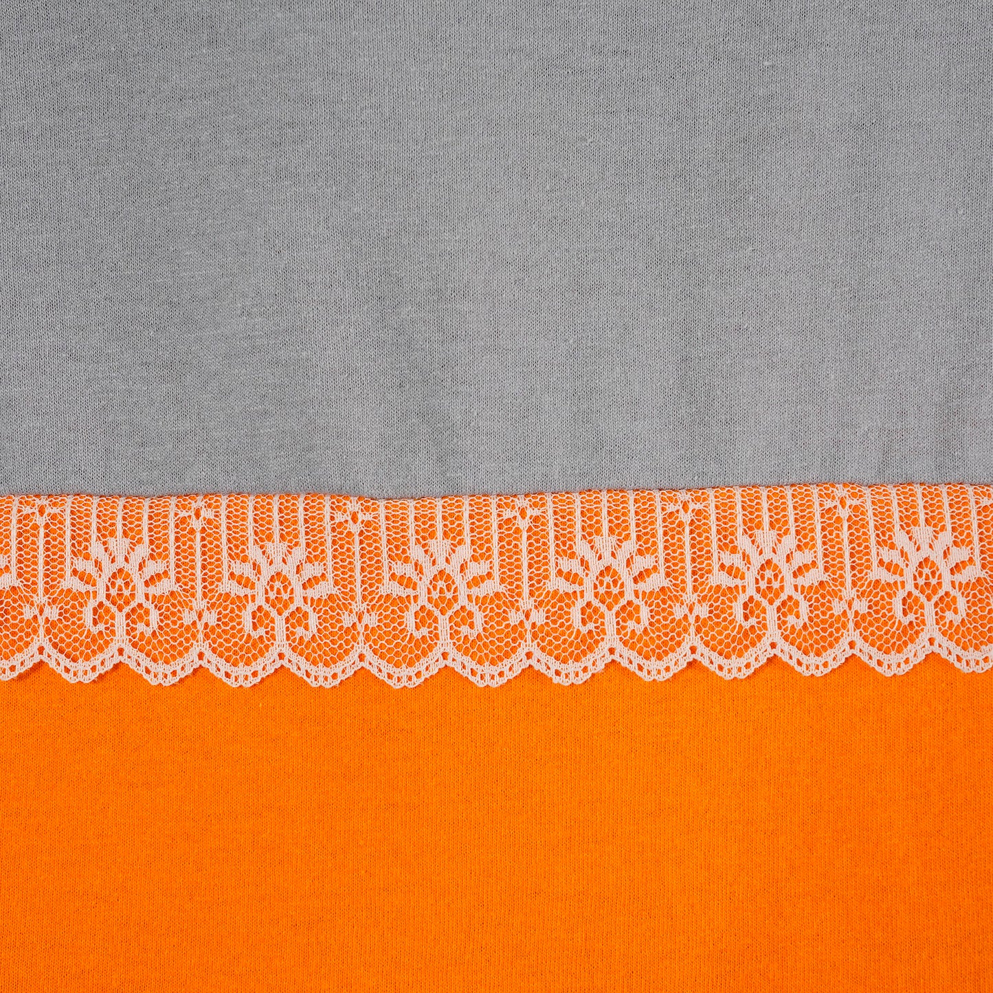 ENGUSANADO DRESS / ORANGE+GREY