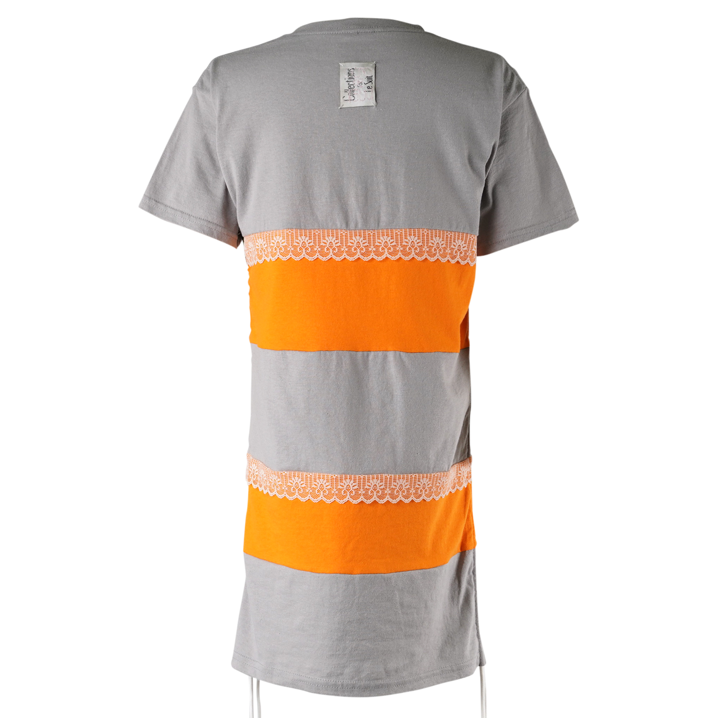 ENGUSANADO DRESS / ORANGE+GREY