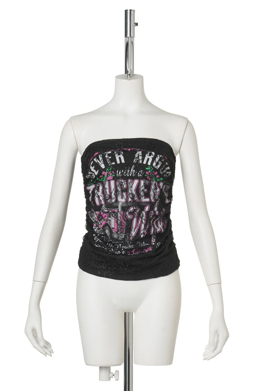 LACE TUBE TOP / MULTICOLOR