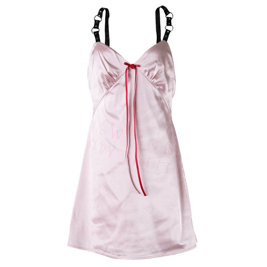 SL X NYCB SATIN SLIP DRESS / PINK