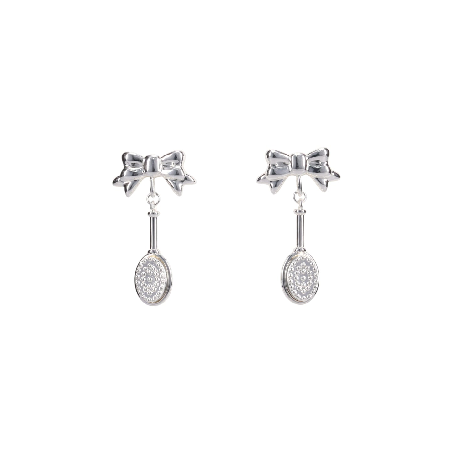 HAIRBRUSH EARRINGS / SILVER