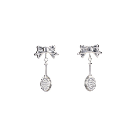 HAIRBRUSH EARRINGS / SILVER