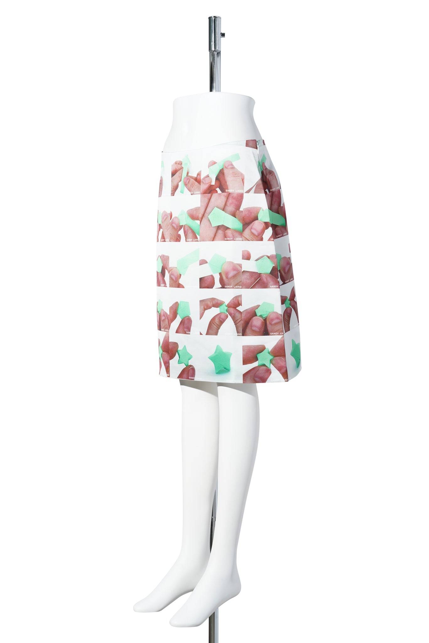 ORIGAMI INA SKIRT / WHITE MULTI