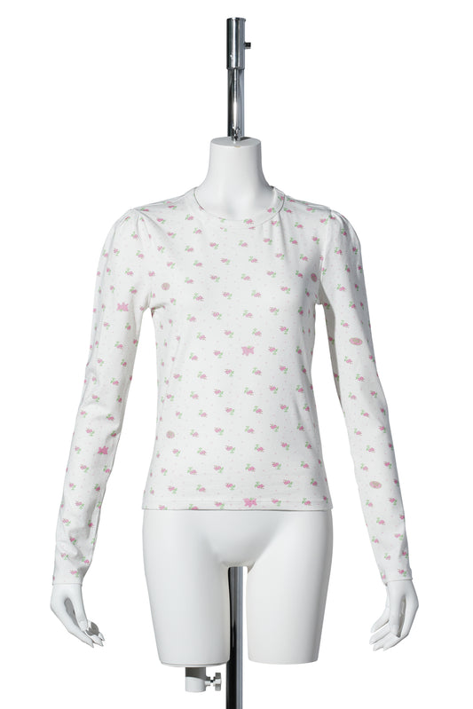 FLOWER NAP TOP / WHITEMULTI