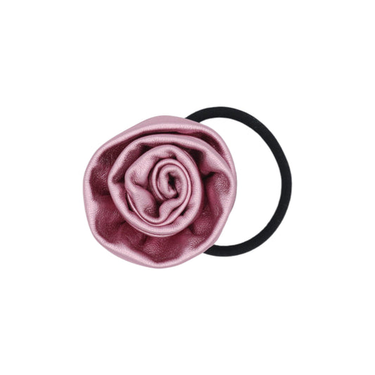 ROSETTE HAIR ELASTIC / METALLICPINK