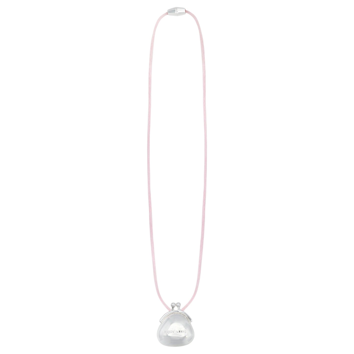 PURSE NECKLACE / SHINY SILVER