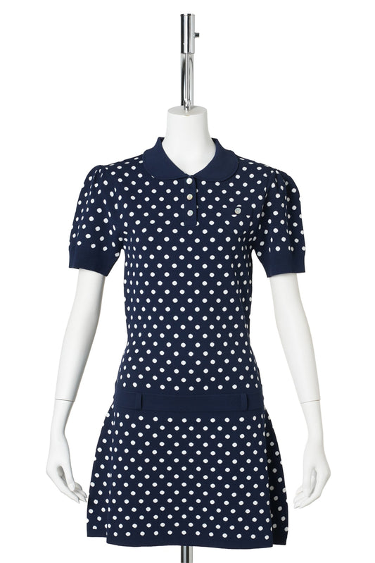 TUMI SWEATER DRESS / NAVY MULTI