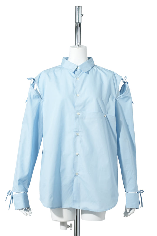 RIBBON SHIRT / BLUE