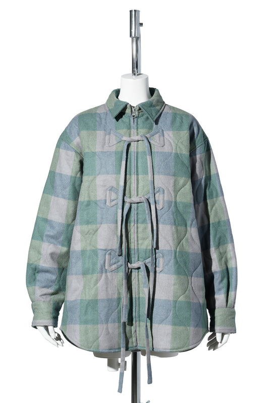 PUFFY RIBBON JACKET / BLUE