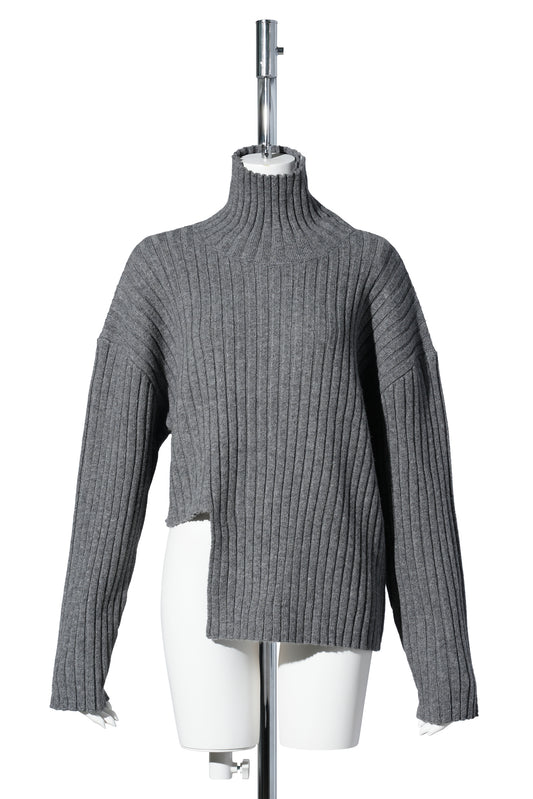 CUT CUT KNIT SWEATER / GREY