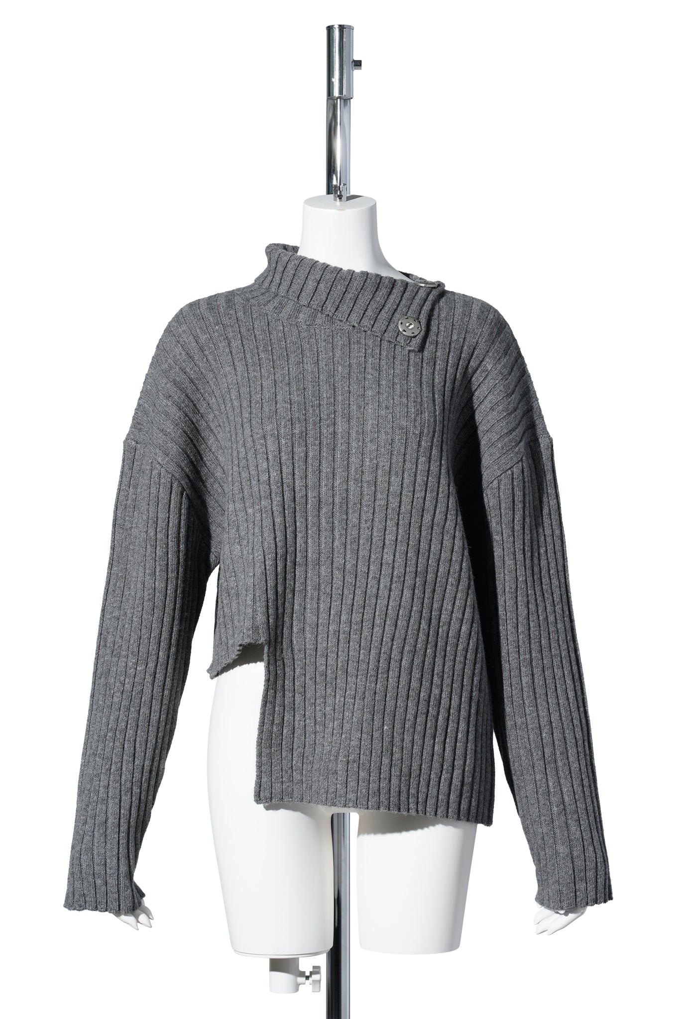 CUT CUT KNIT SWEATER / GREY