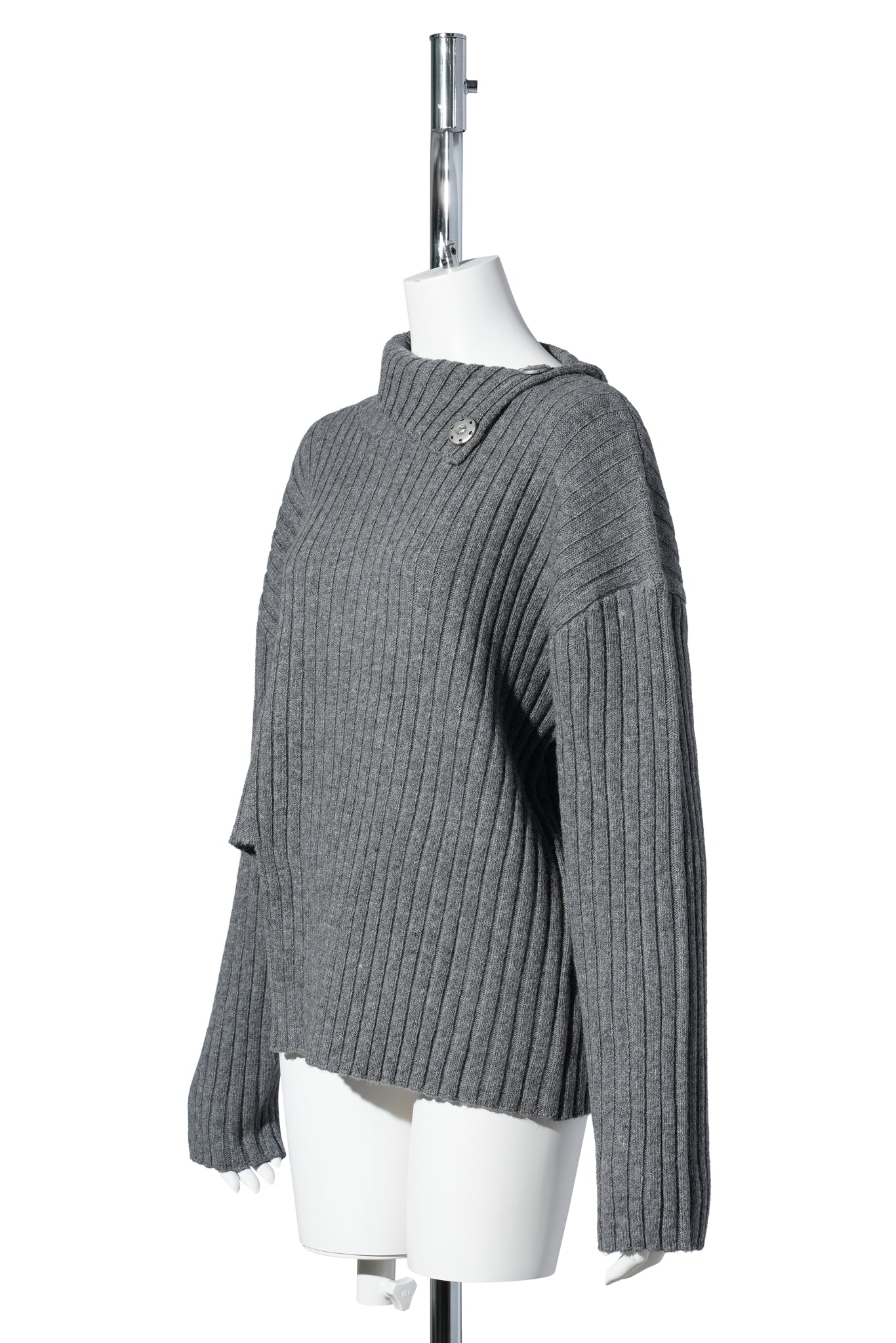 CUT CUT KNIT SWEATER / GREY