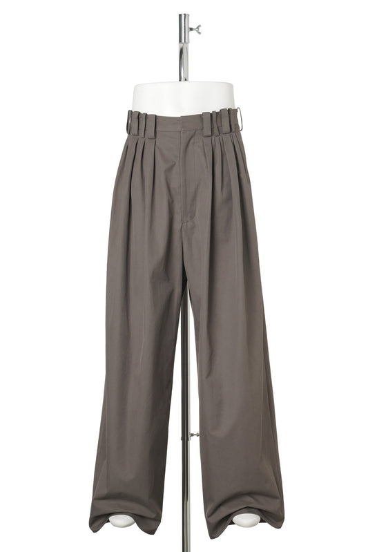 EIGHT TUCK HIGH WEST TROUSERS / CHARCOAL