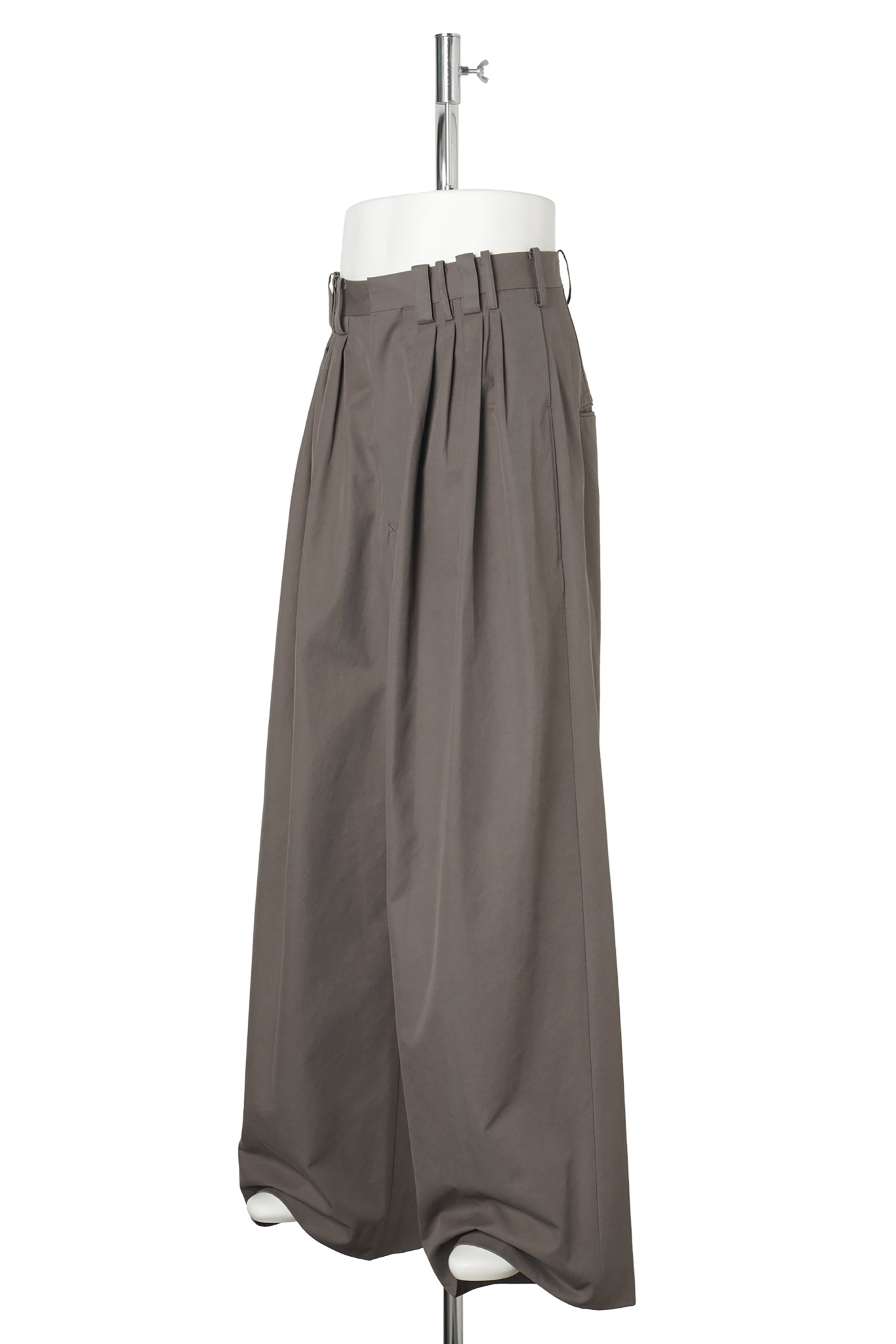 EIGHT TUCK HIGH WEST TROUSERS / CHARCOAL