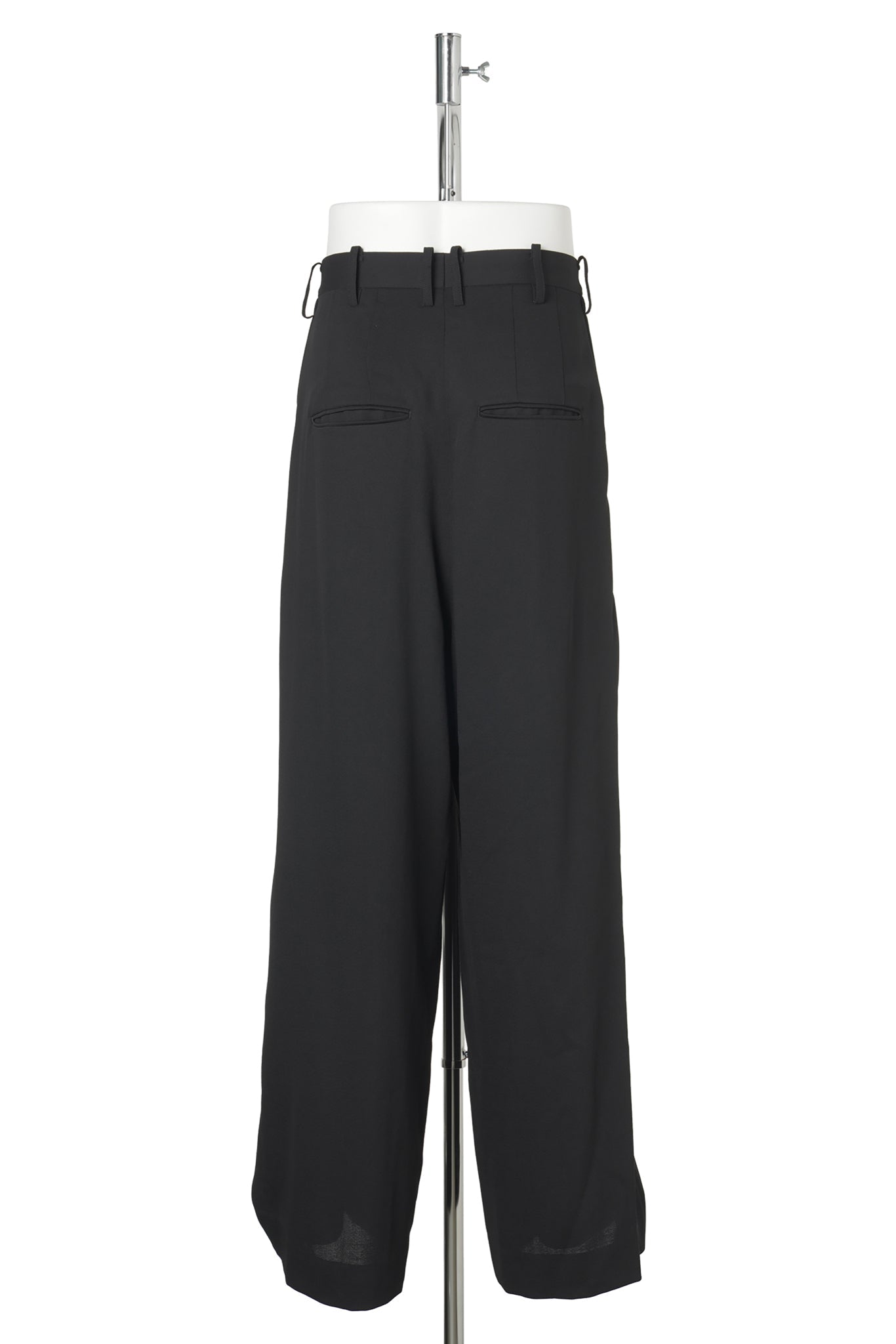EIGHT TUCK HIGH WEST TROUSERS / BLACK