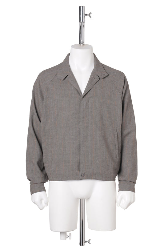 MEGLANGE STRIPE TRUCKER JACKET / GREY STRIPE
