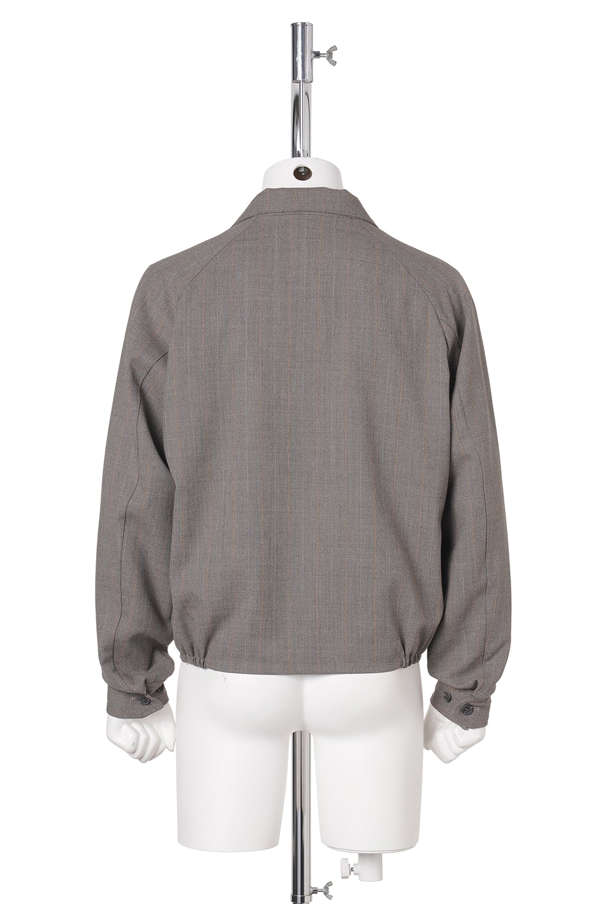 MEGLANGE STRIPE TRUCKER JACKET / GREY STRIPE