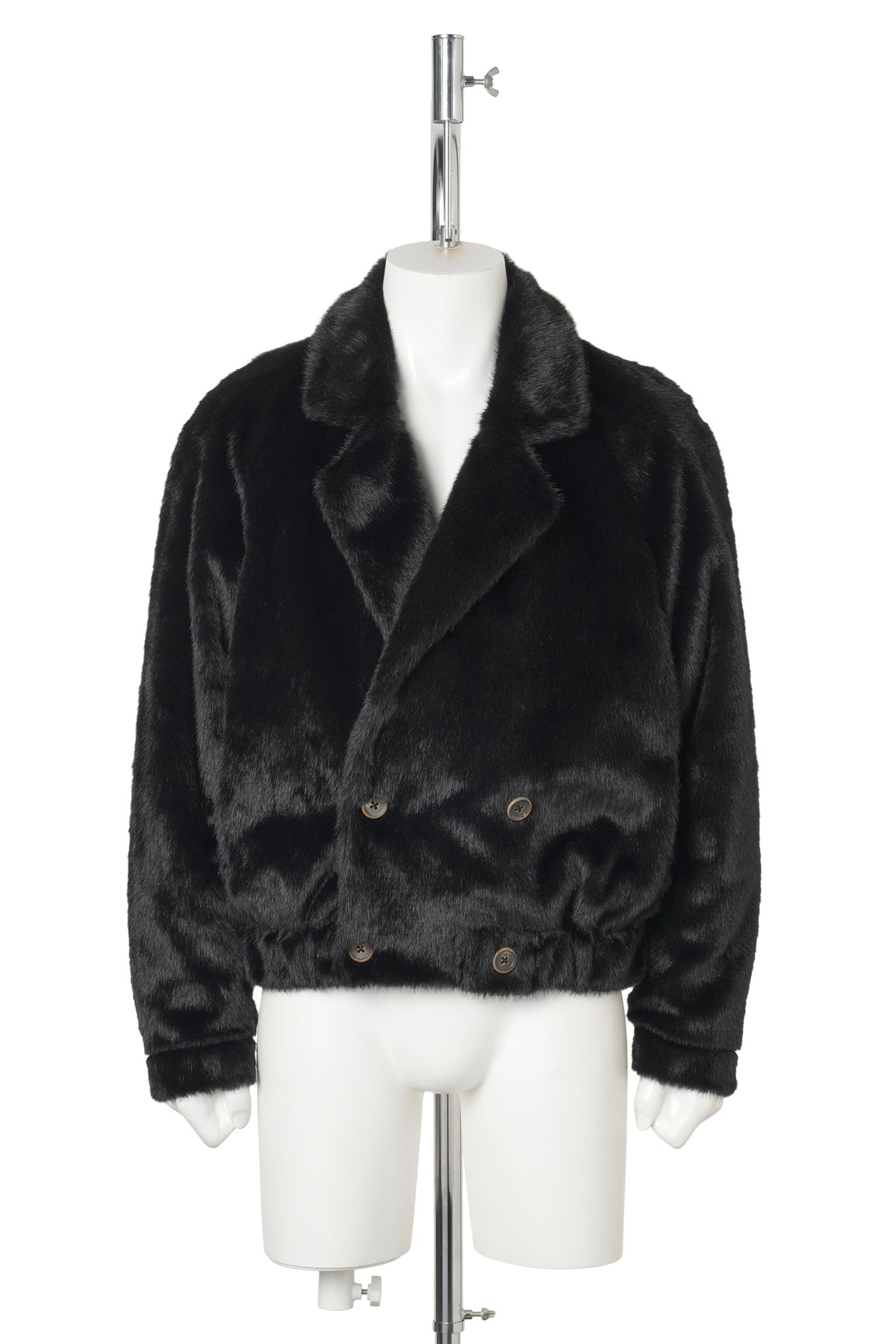 FAKE FUR REVIRSIBLE BLOUSON / BEIGE/BROWN
