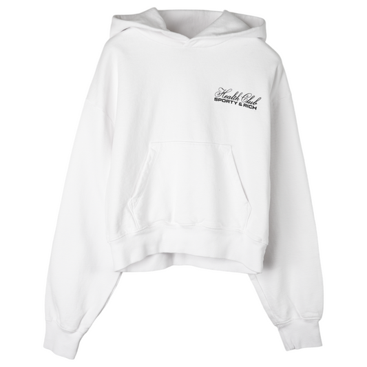 MADE IN USA CROPPED HOODIE / WHITE