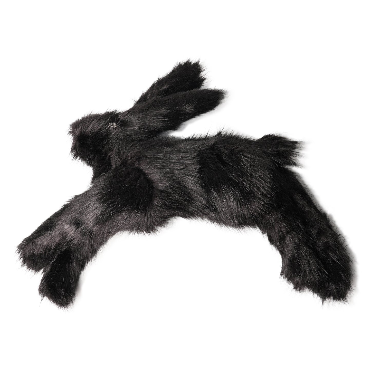 FAUX FUR HARE CROSSBODY BAG / 151:BLACK/CLEAR