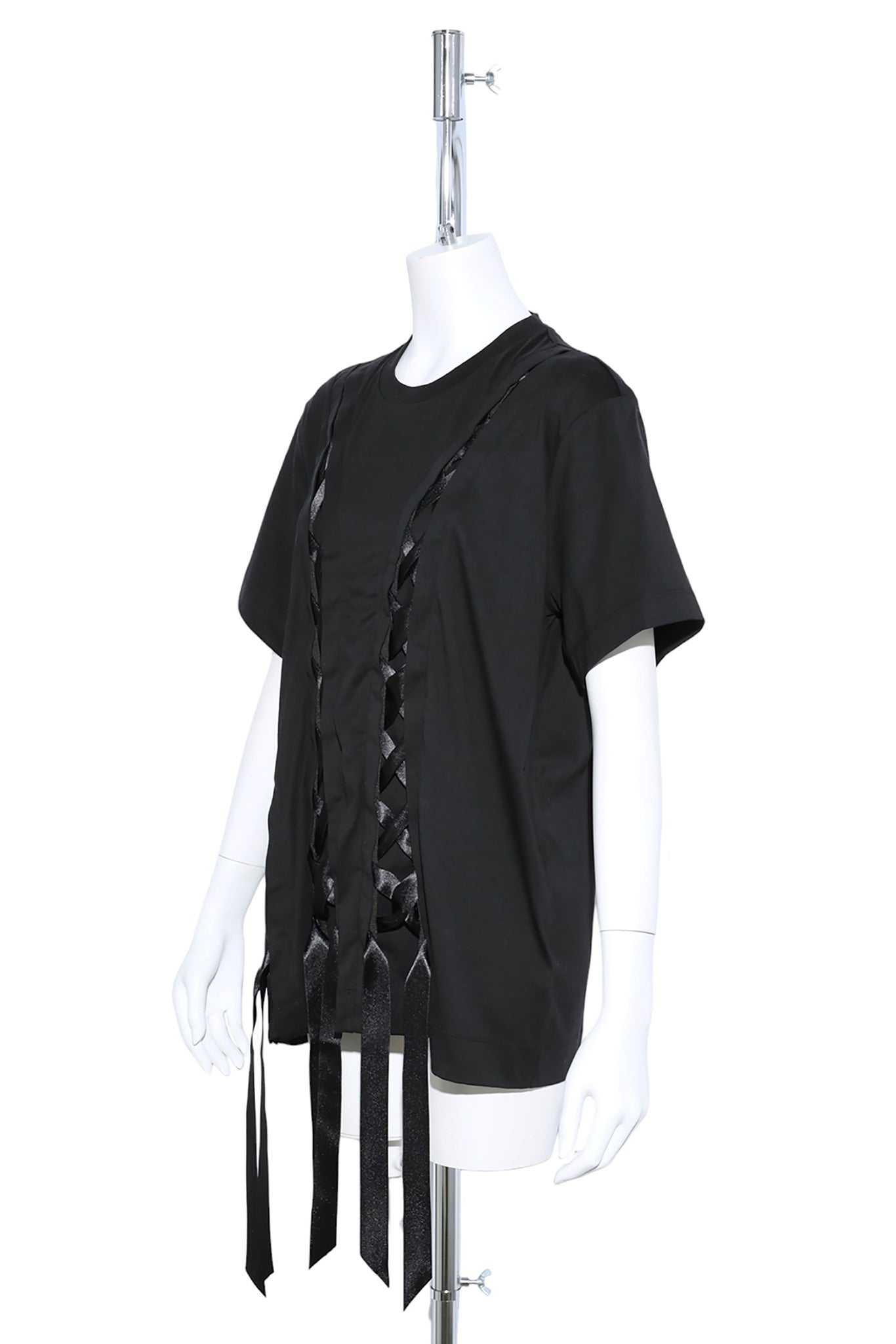 UNRAVELING RIBBON T-SHIRT / BLACK