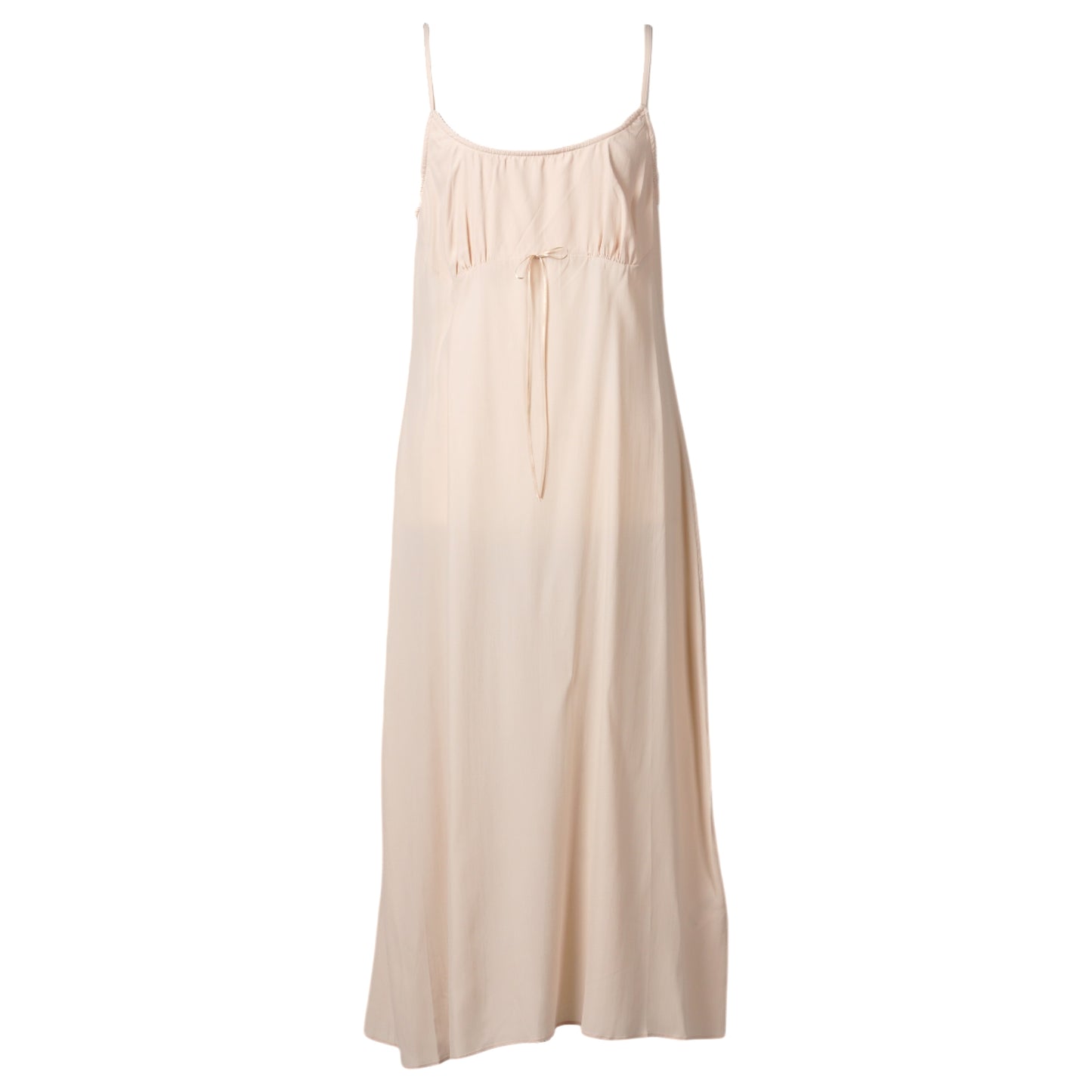 NEGLIGEE BOW DETAIL SLIP DRESS / 700:NUDE