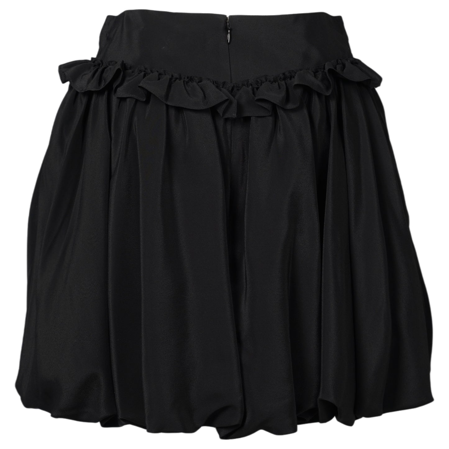 GATHERED BUBBLE MINI SKIRT / 150:BLACK