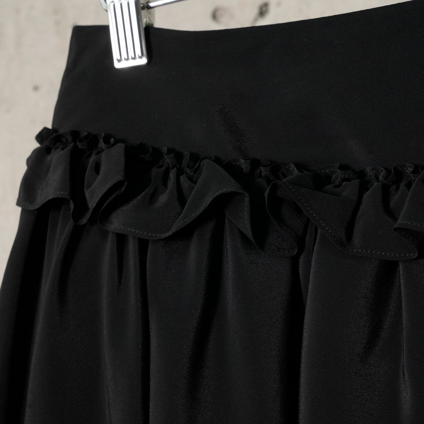 GATHERED BUBBLE MINI SKIRT / 150:BLACK