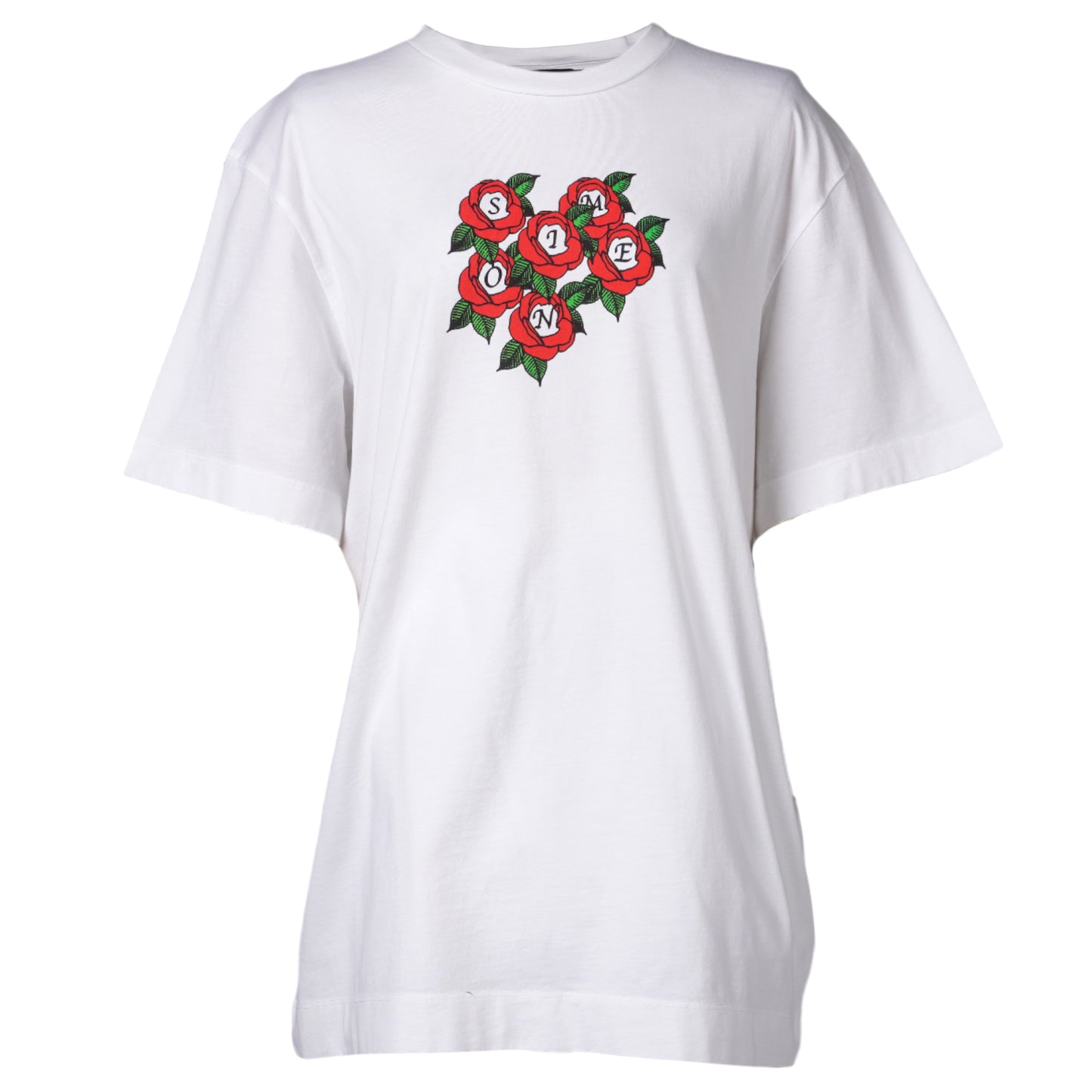 CLUSTER ROSE LOGO PRINT SHORT SLEEVE T-SHIRT / 100:WHITE