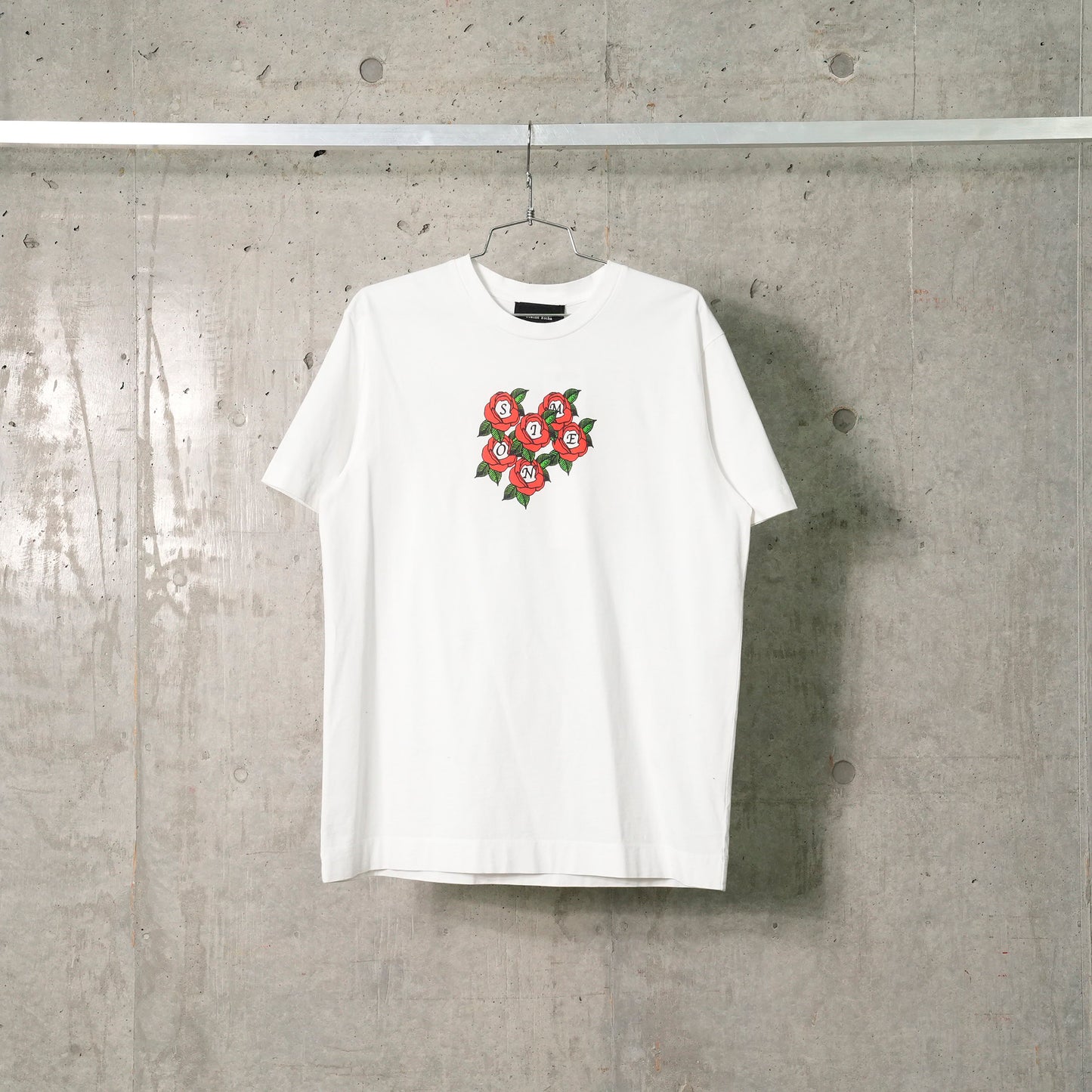 CLUSTER ROSE LOGO PRINT SHORT SLEEVE T-SHIRT / 100:WHITE