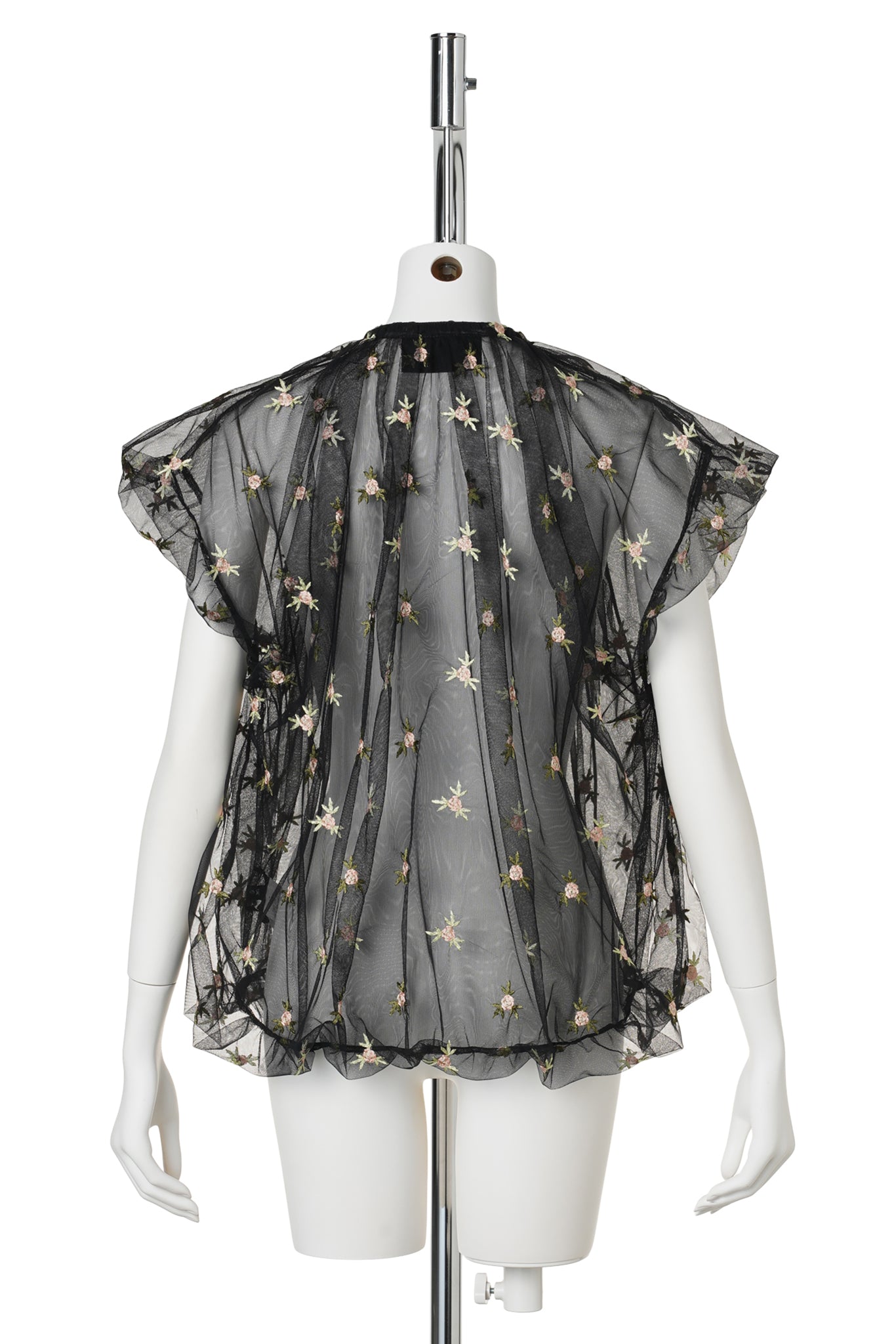 GATHERED CORD TOP / BLACK