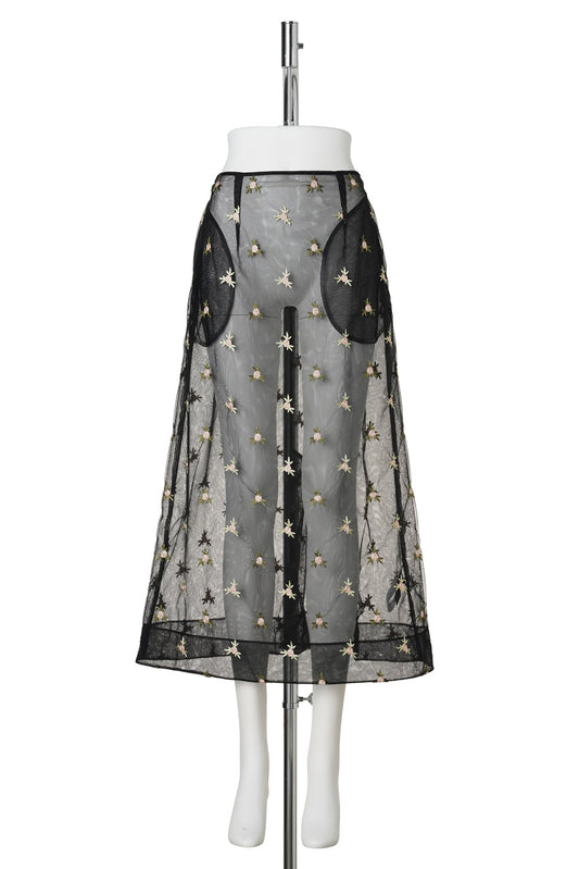 RIPPLE SKIRT / BLACK