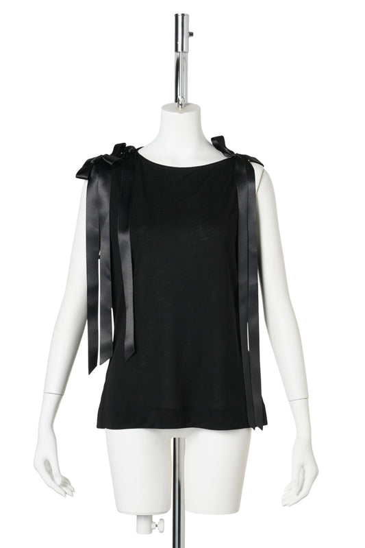 BOW RIBBON TAIL TANK / BLACK