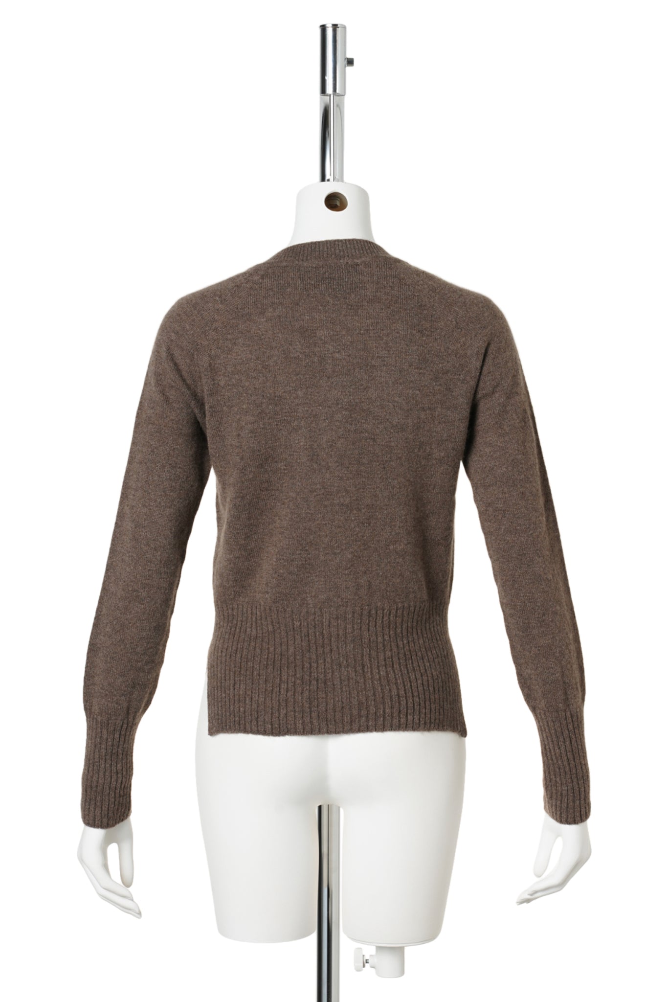 RELAXED CASHMERE CARDIGAN W/EMB / PEAT/JET