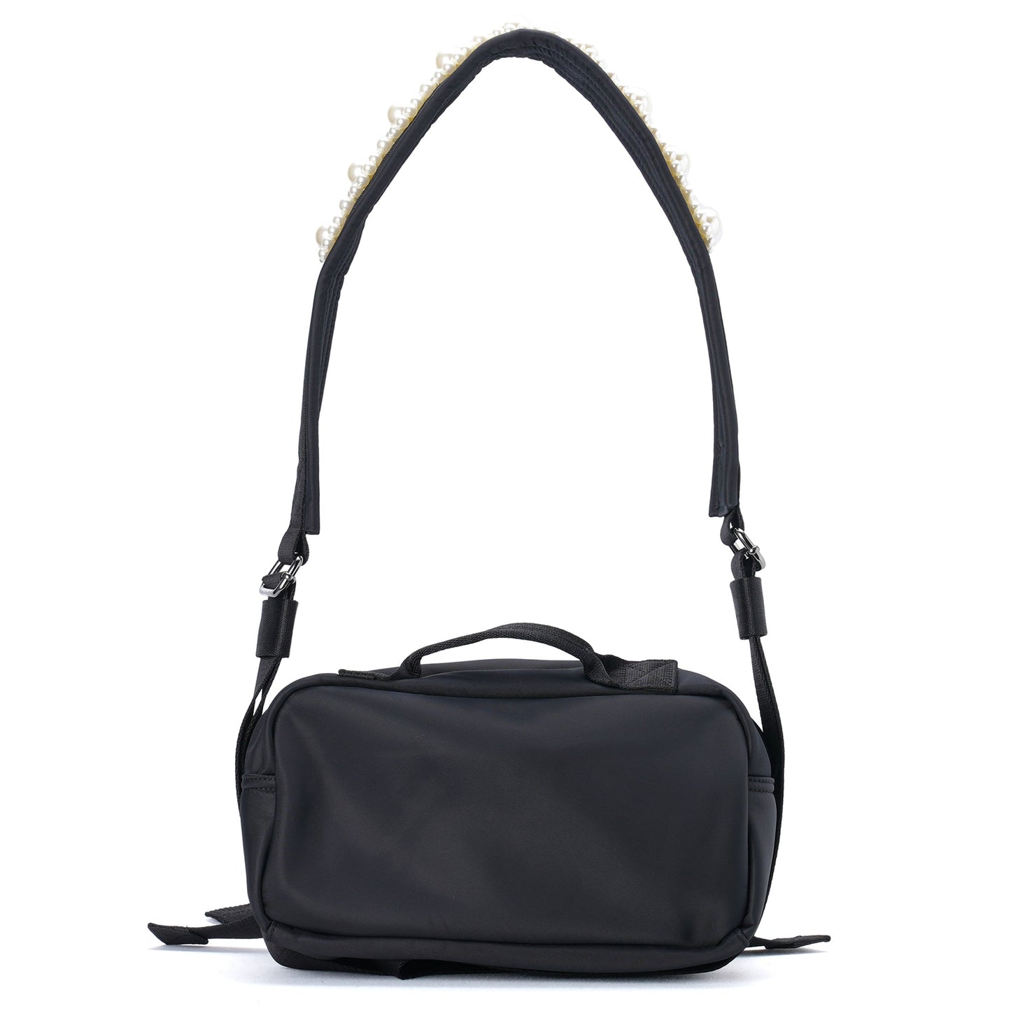 CLASSIC BOW CROSSBODY BAG W / 151:BLACK/PEARL