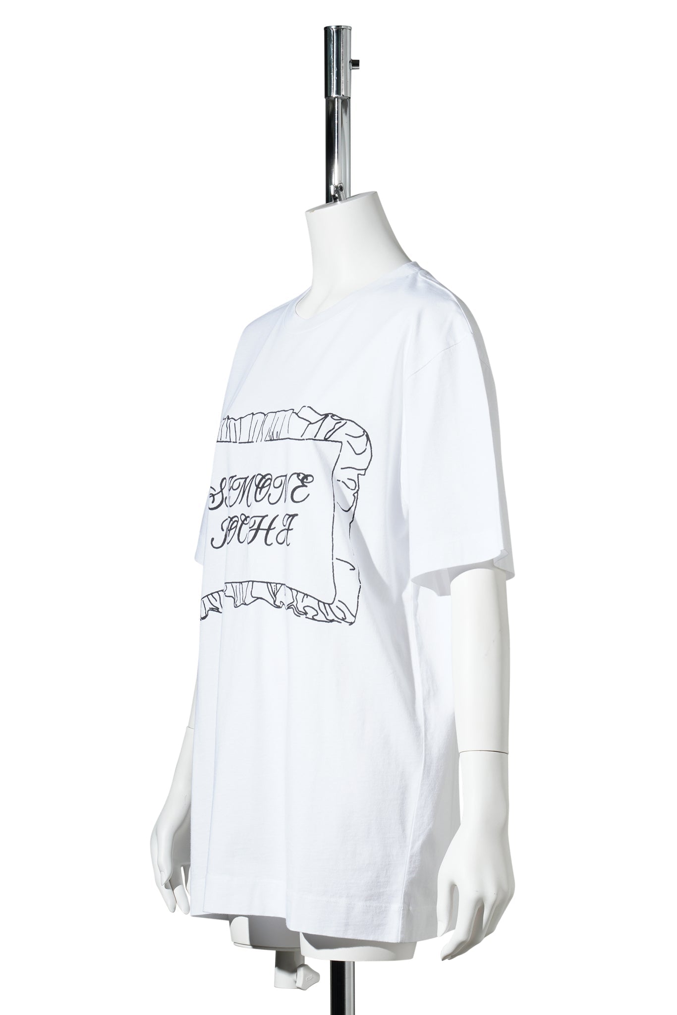 PILLOW CASE LOGO PRINT T-SHIRT / 100:WHITE/BLACK