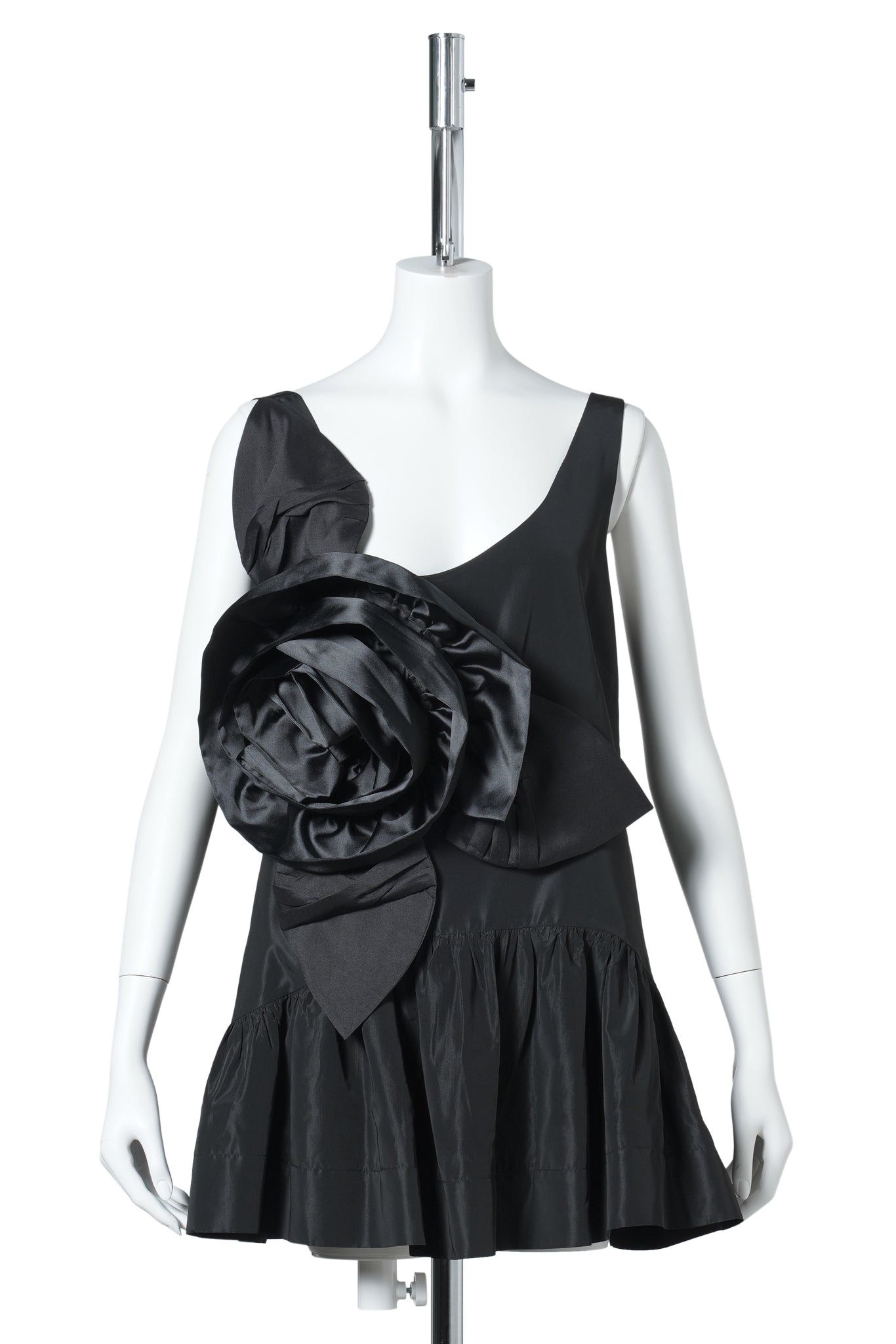 PRESSED ROSEITE TILTED NECK PEPLUM TOP / 150:BLACK/BLACK