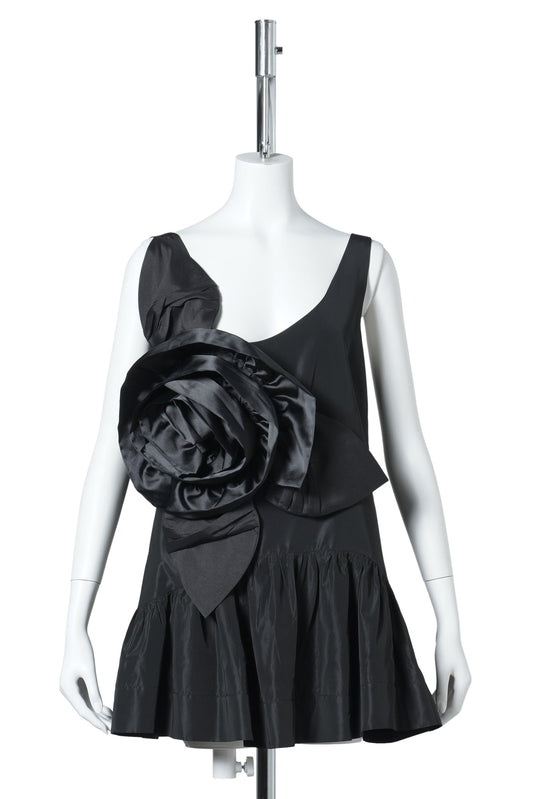 PRESSED ROSEITE TILTED NECK PEPLUM TOP / 150:BLACK/BLACK