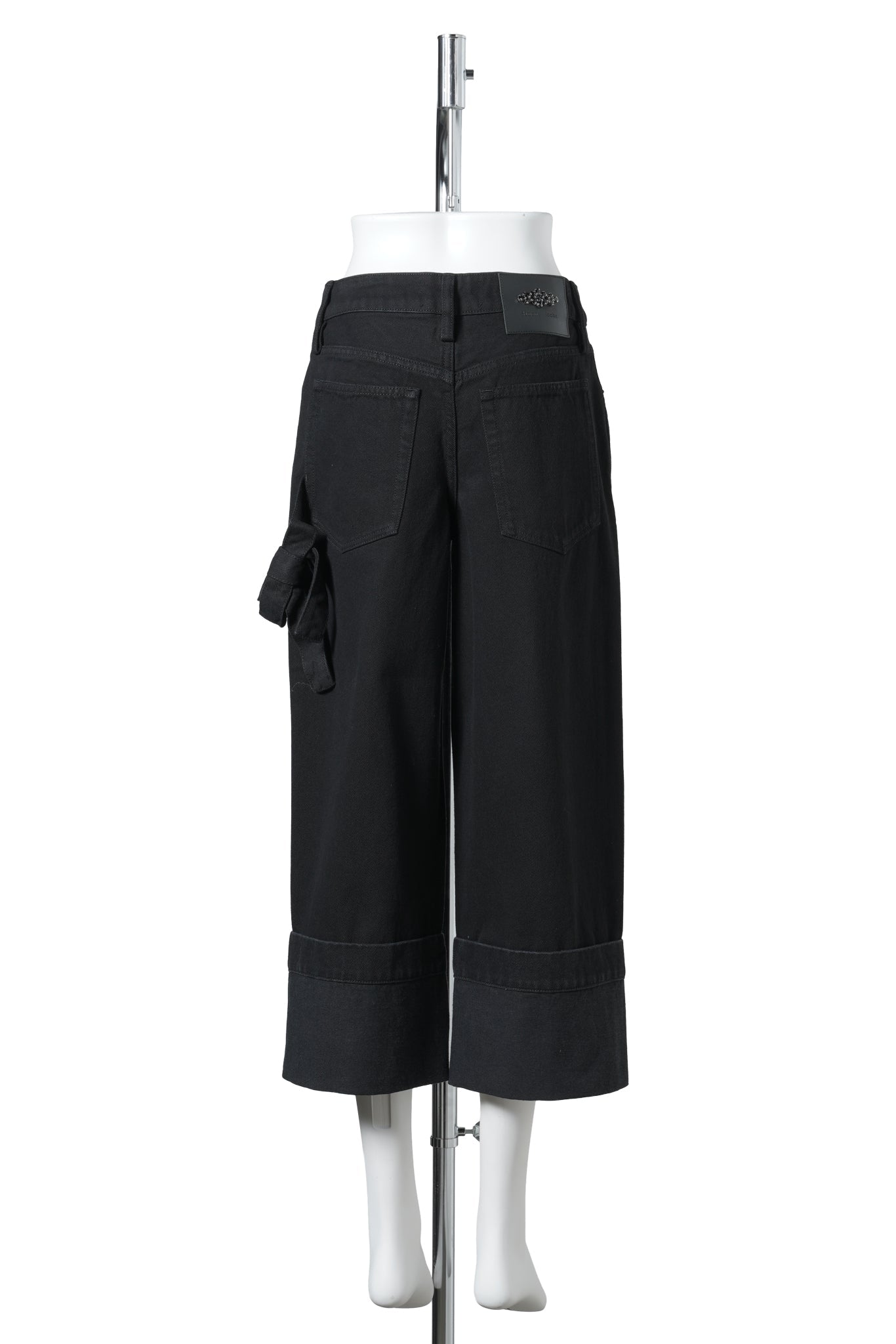 CROPPED STRAIIGHT LEG JWANS / 150:COTTON DRILL/BLACK