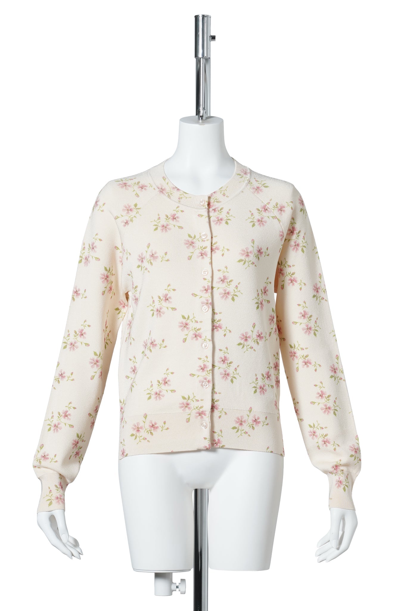 SHRUNKEN TINYFLOWER CARDIGAN / 115:CREAM FLORAL