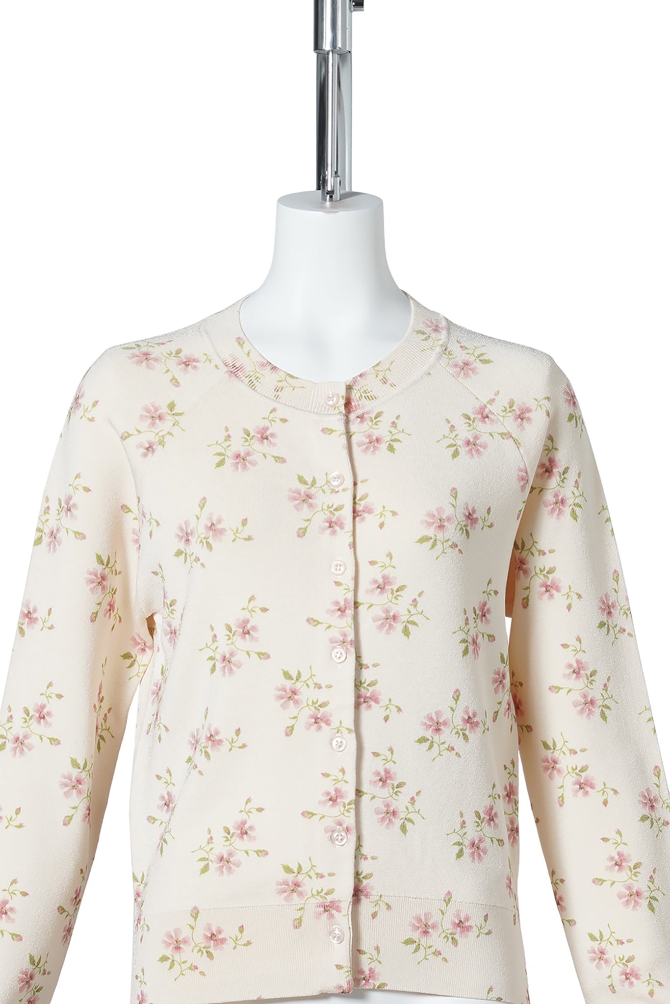SHRUNKEN TINYFLOWER CARDIGAN / 115:CREAM FLORAL