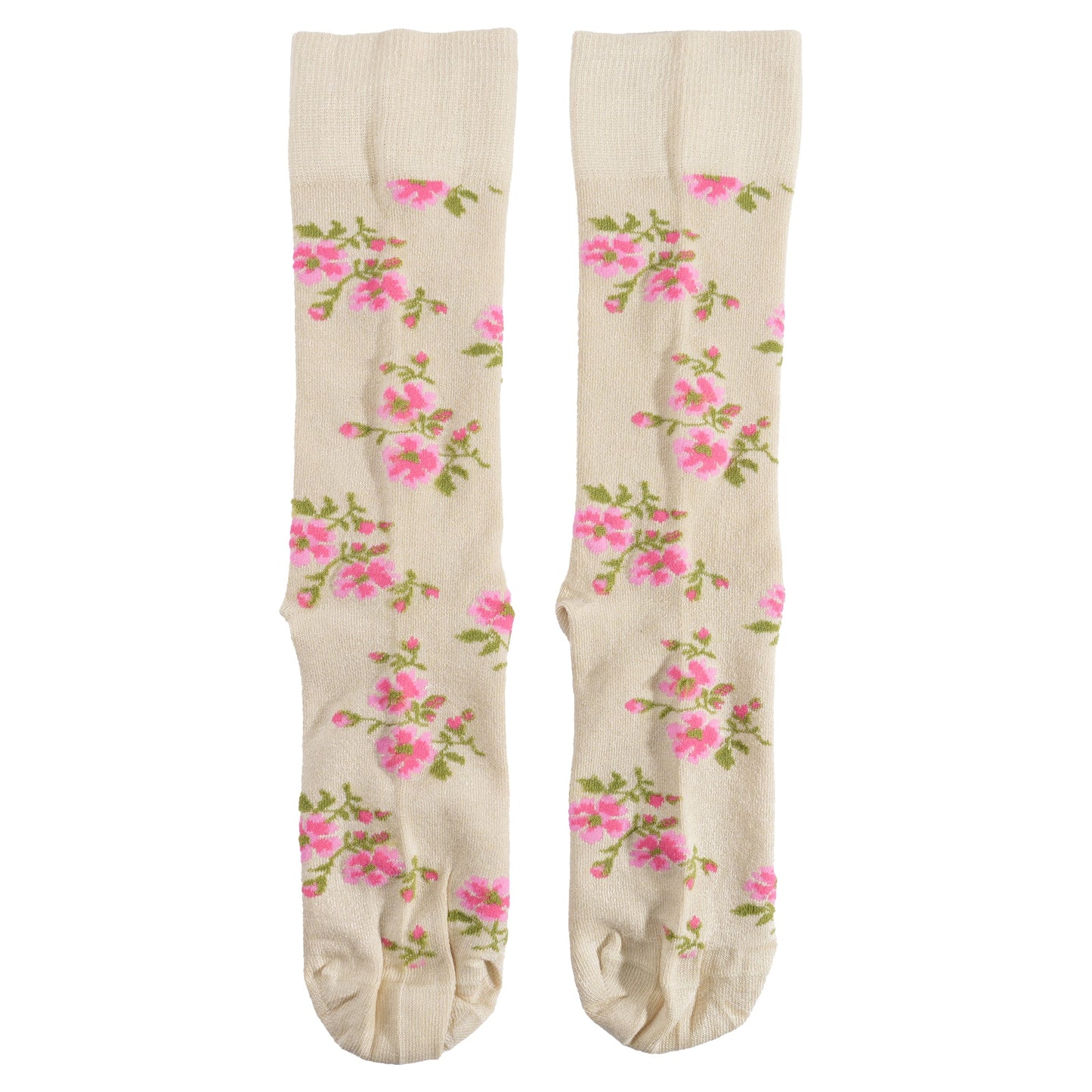 TINY FLOWER JACQUARD ANKLE SOCKS / 115:CREAM FLORAL