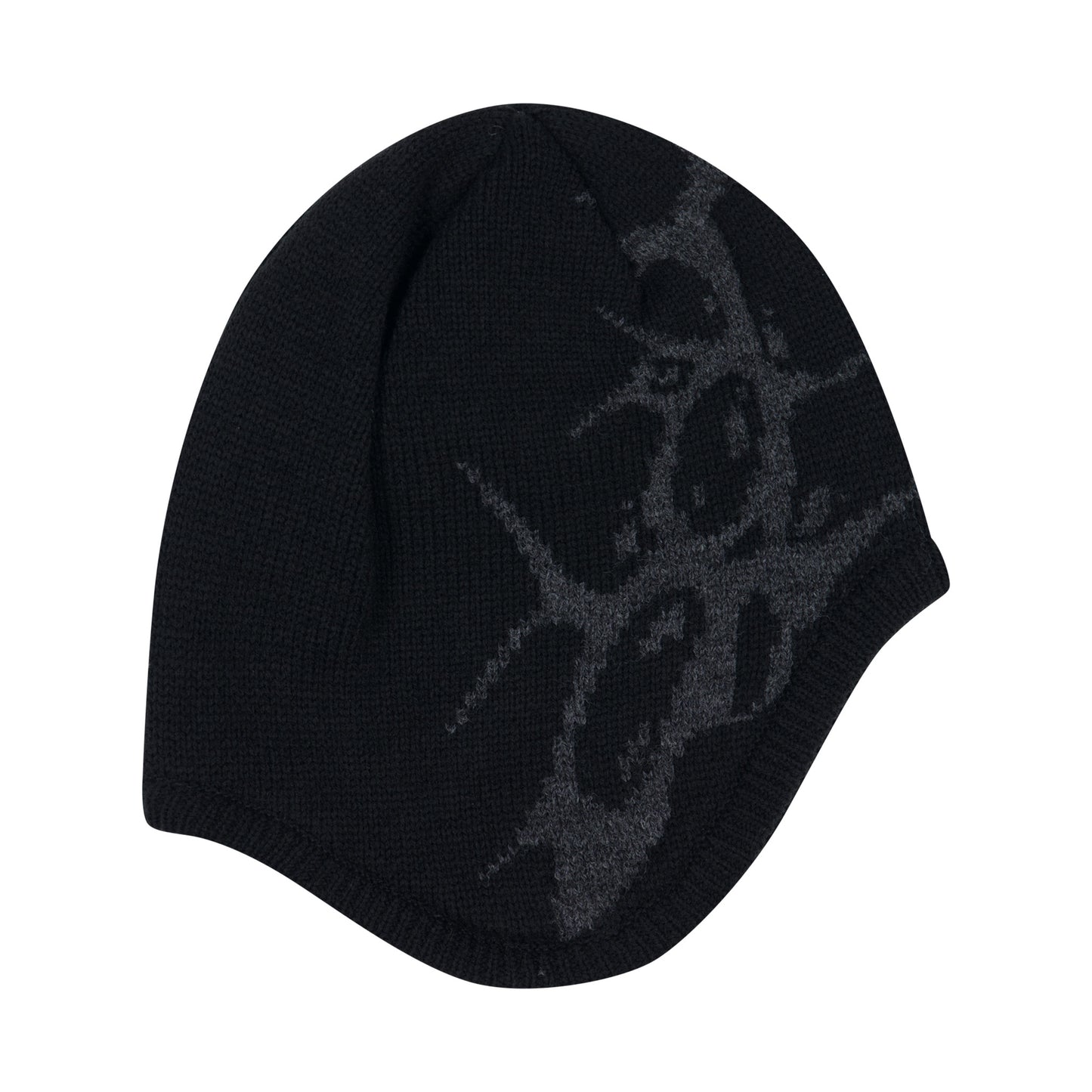 SPIKE EAR FLAP BEANIE / BLACK