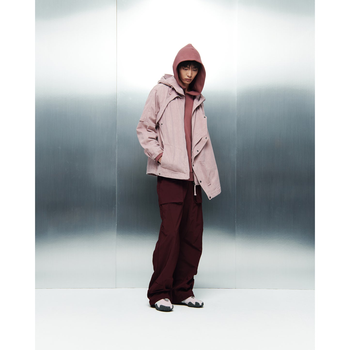 SEAM LINE PANTS / BURGUNDY