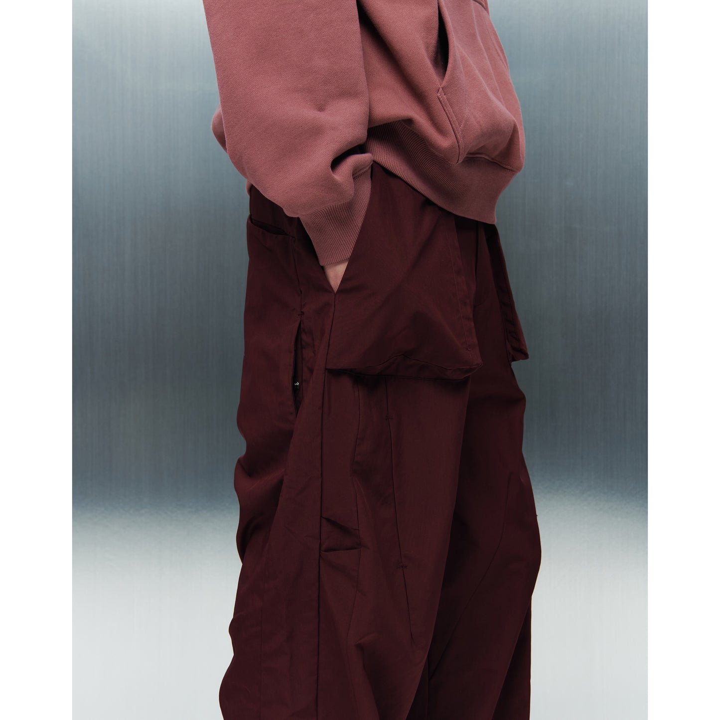 SEAM LINE PANTS / BURGUNDY