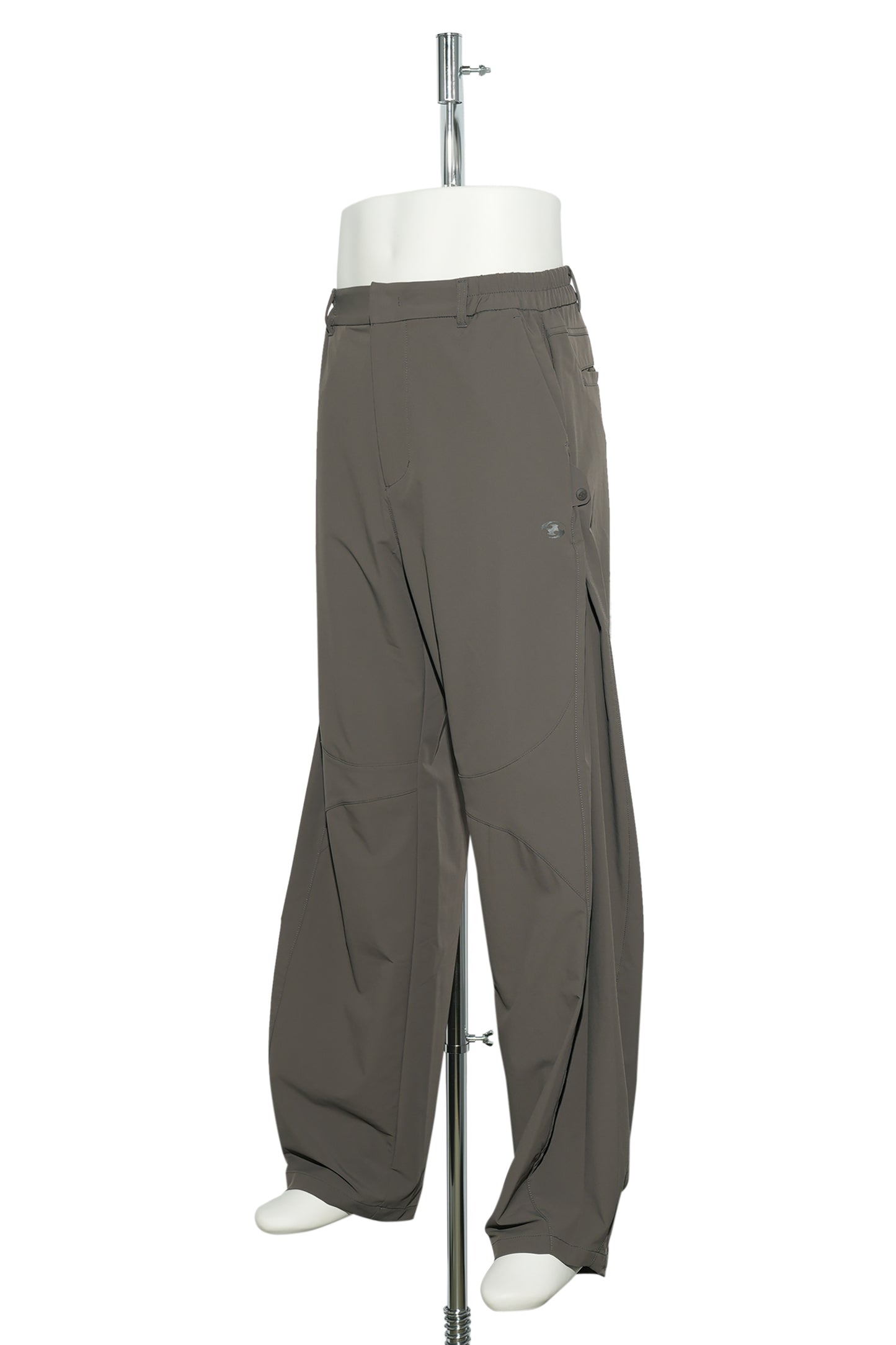 SIDE SNAP PANTS / ASH BROWN