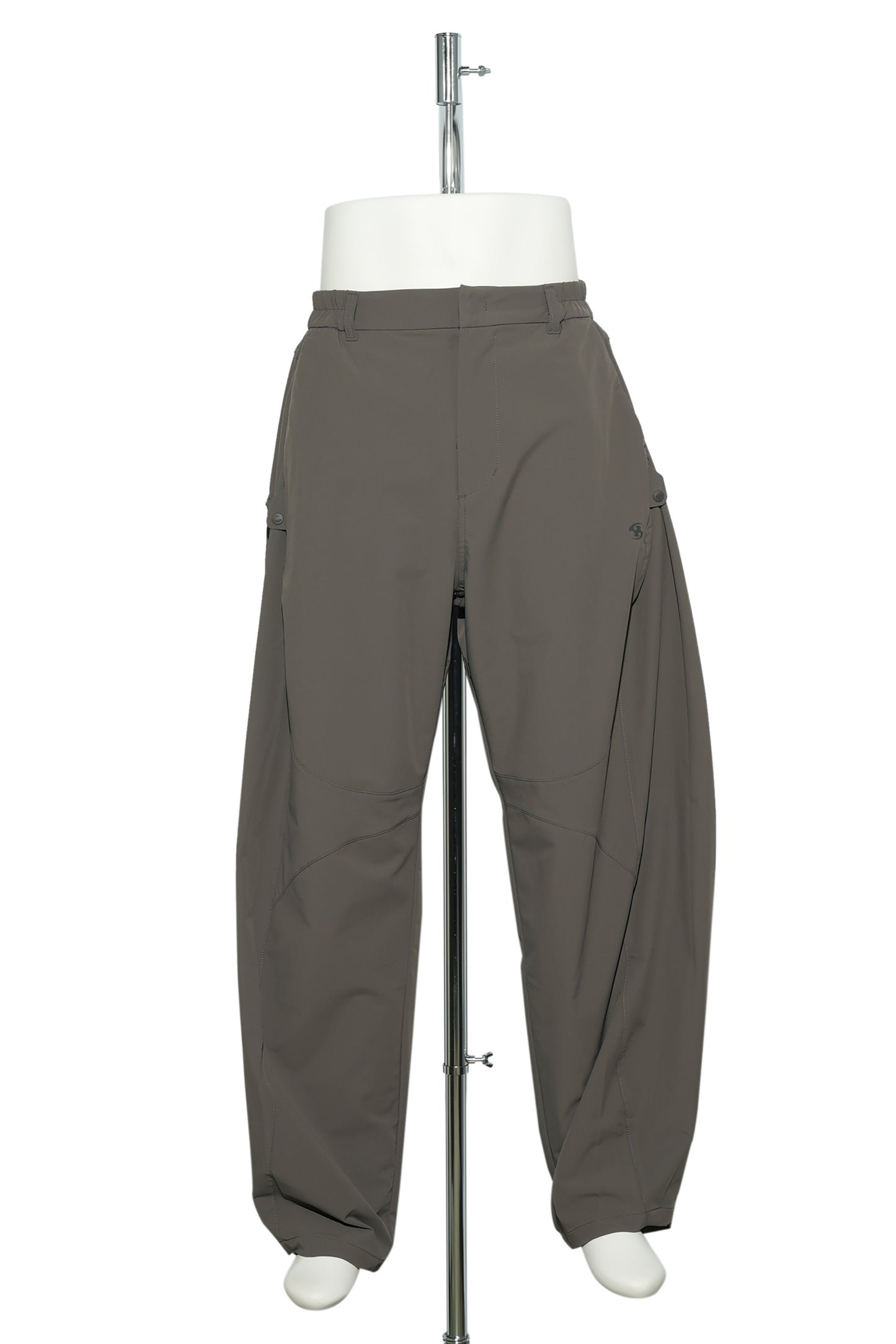 SIDE SNAP PANTS / ASH BROWN