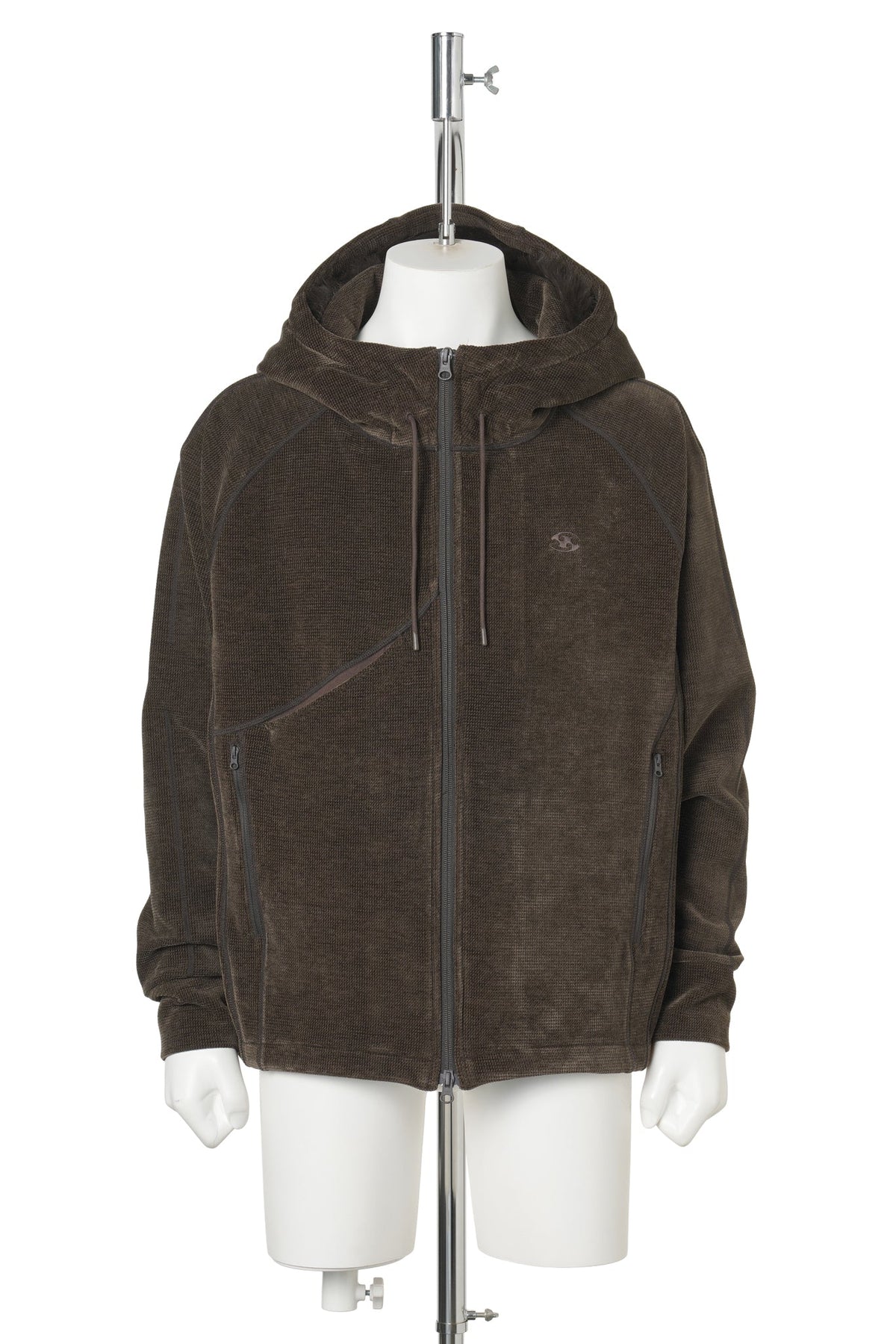 NURV ZIP-UP HOODIE / BROWN